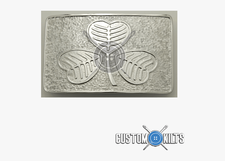 Shamrock Celtic Knot Thistle Buckle For Kilt Belt - Coin, HD Png Download, Free Download