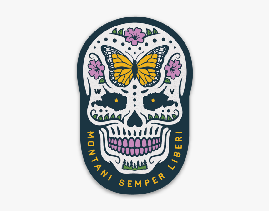 West Virginia Sugar Skull, HD Png Download, Free Download