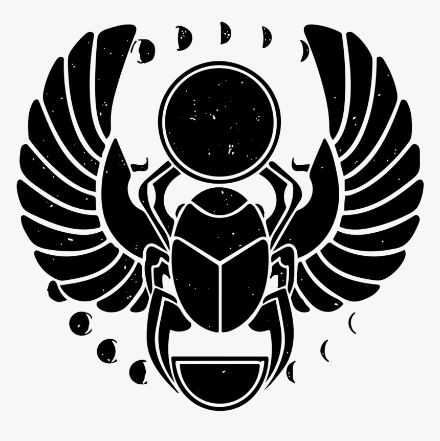 Scarab Beetle Silhouette Insects Simbol For Tattoo Royalty Free SVG  Cliparts Vectors And Stock Illustration Image 104631865