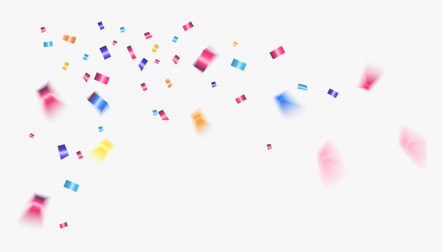 Colored Confetti Png Download - Confetti Bg, Transparent Png, Free Download