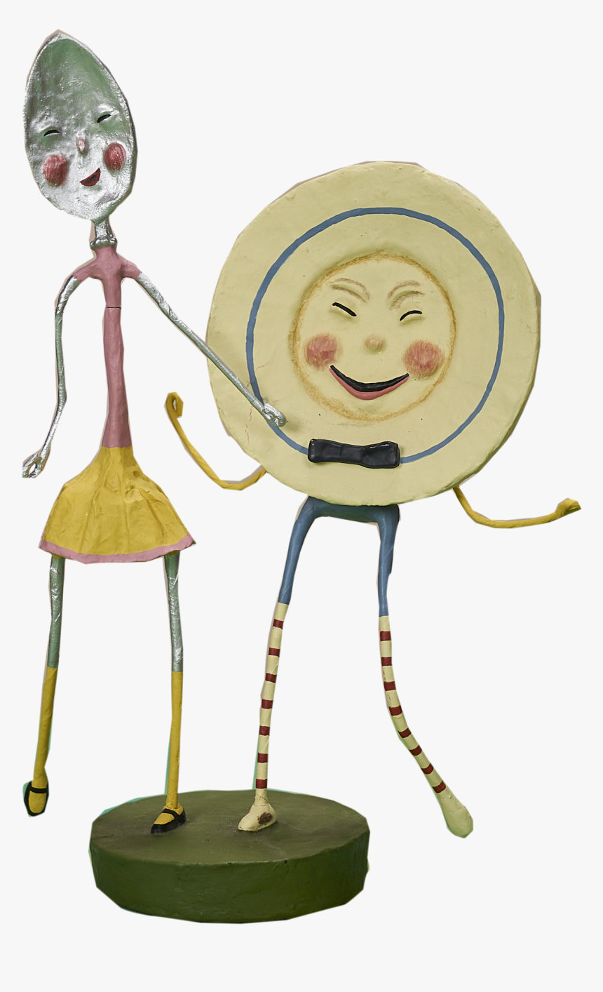 The Dish And Spoon Figurine - Cartoon, HD Png Download, Free Download