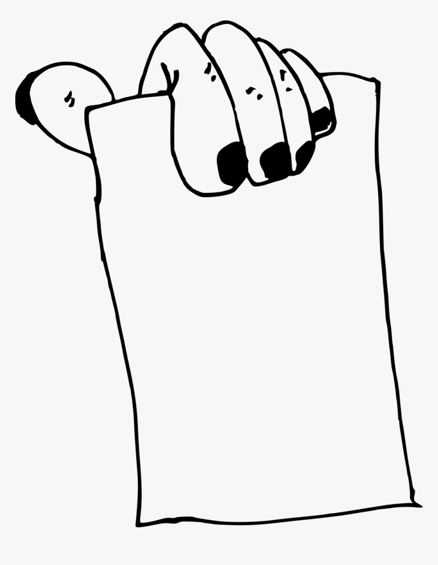 Hand Holding Paper Drawing, HD Png Download, Free Download