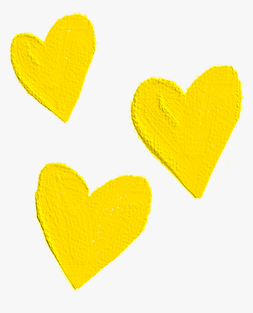 #heart #hearts #yellow #sun #sunny #watercolor #oilpainting - Heart, HD Png Download, Free Download