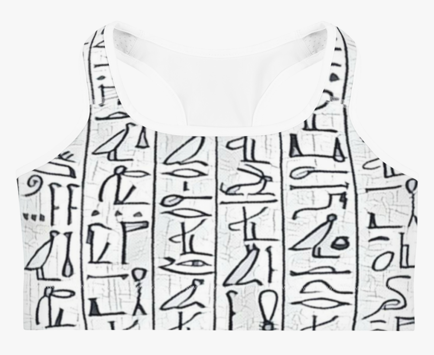 Egyptian Hieroglyphics Sports Bra By Chocolate Ancestor - Active Tank, HD Png Download, Free Download