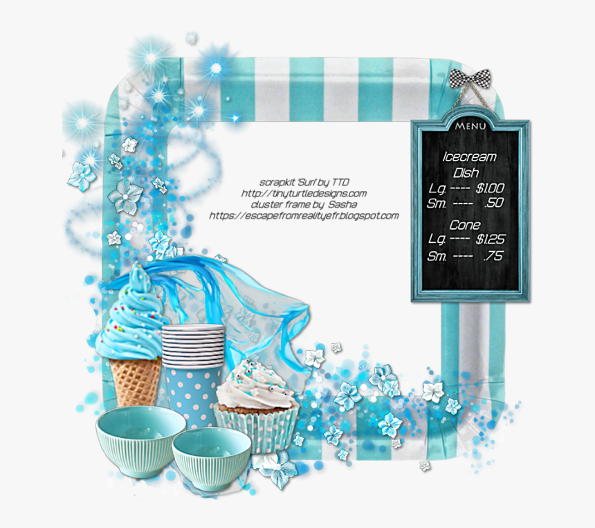 Ice Cream Cluster Frame Png, Transparent Png, Free Download