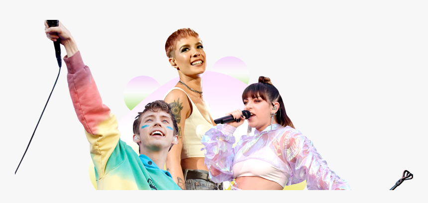 Pop Stars Halsey Charli Xcx And Troye Sivan In Performance - Charli Xcx 1999 Transparent, HD Png Download, Free Download