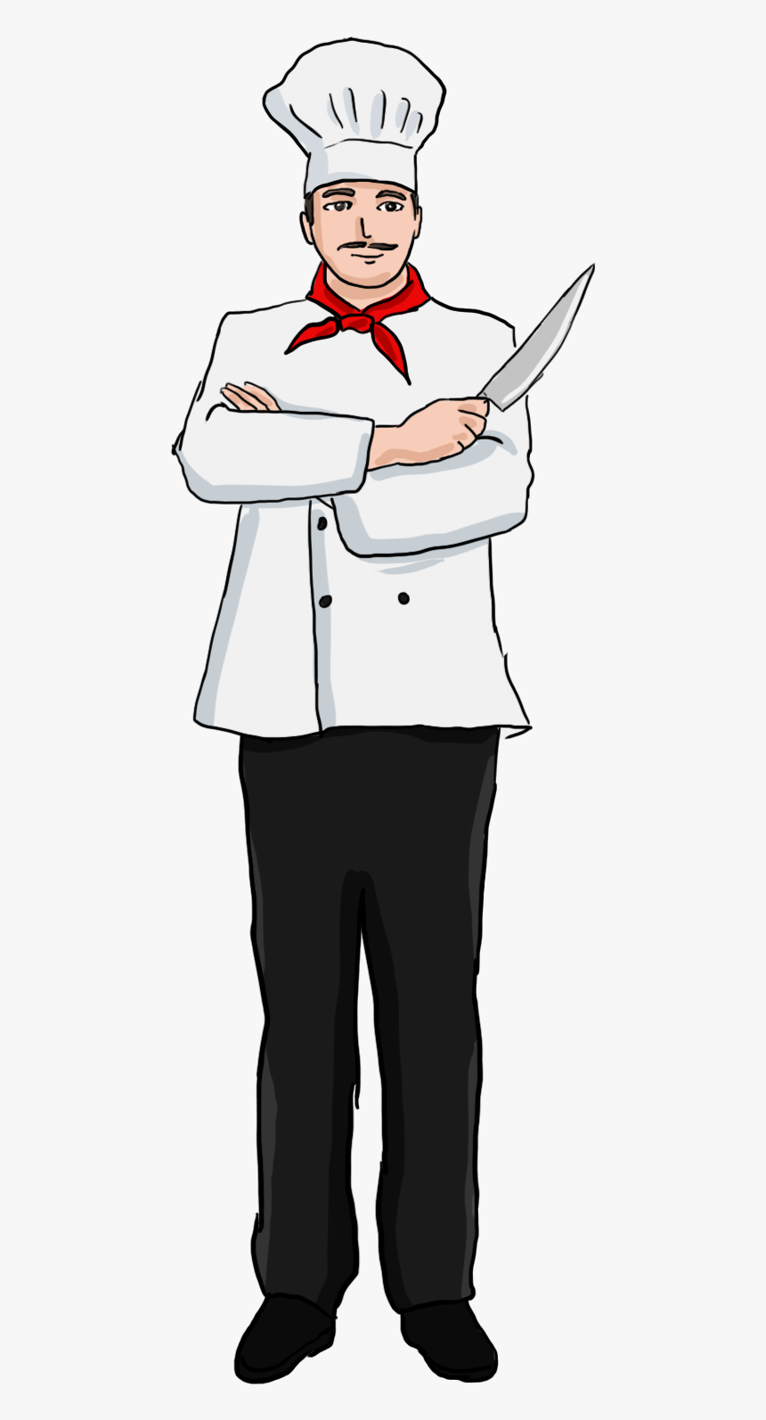 Italian Chef Clipart - Standing Chef Clipart, HD Png Download, Free Download