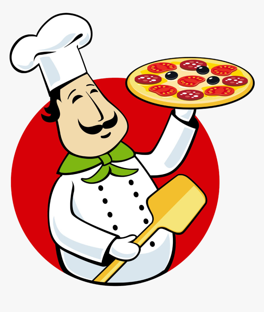 Delivery Italian Cuisine Chef Take - Pizza Chef Clipart, HD Png Download, Free Download