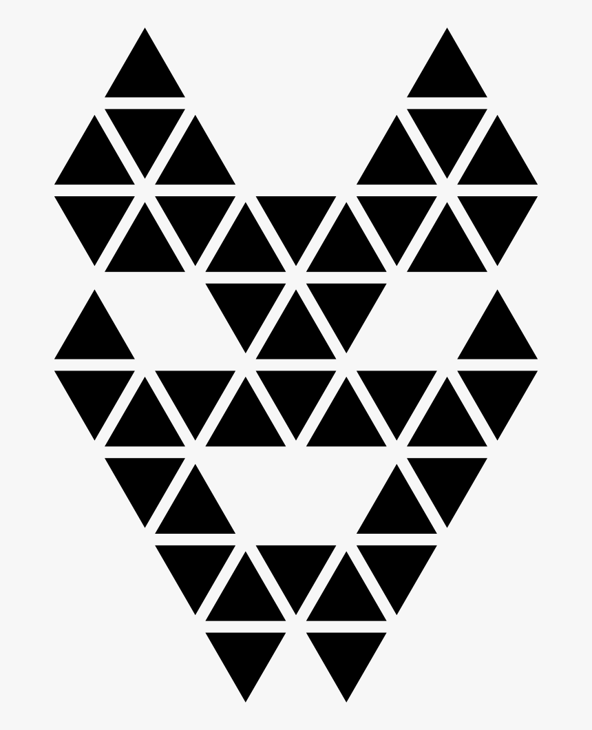 Polygonal Wolf Head - Triangular Pattern Symmetrical Shape, HD Png Download, Free Download