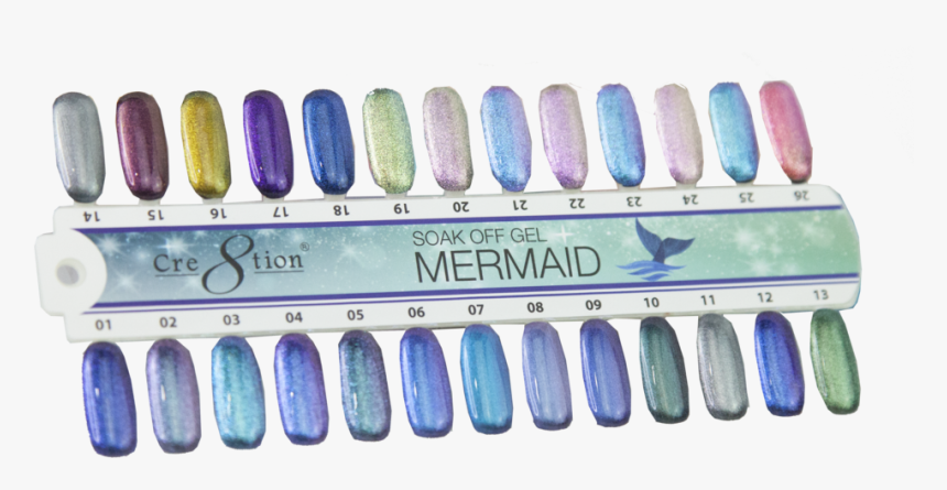 Mermaid Color Chart - Nail Polish, HD Png Download, Free Download