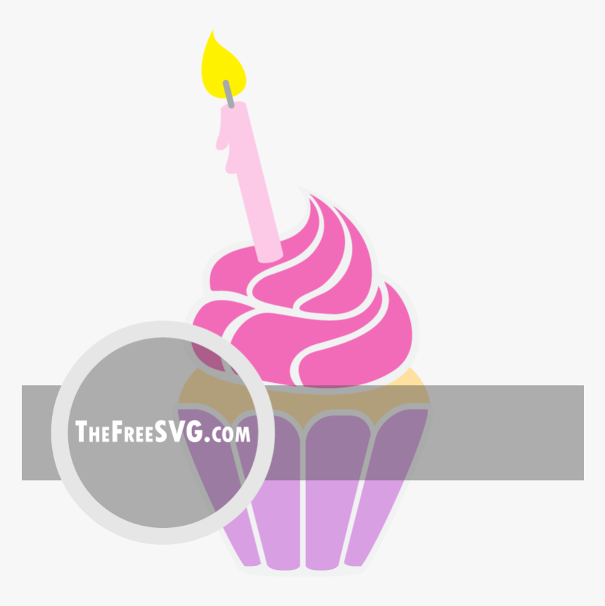 Download Pink Birthday Cupcake Cupcake Svg Free Hd Png Download Kindpng