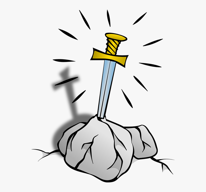 Similar Images For Animated Sword Cliparts - Sword In The Stone Drawing, HD Png Download, Free Download