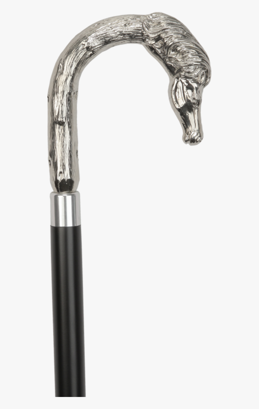 Elegant Nickel Plated Horse Tourist Style Walking Cane- - Torch, HD Png Download, Free Download