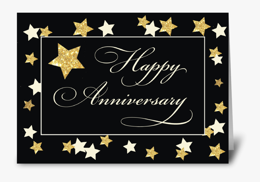 Employee Anniversary Black Gold Effect Greeting Card - Employee Work ...