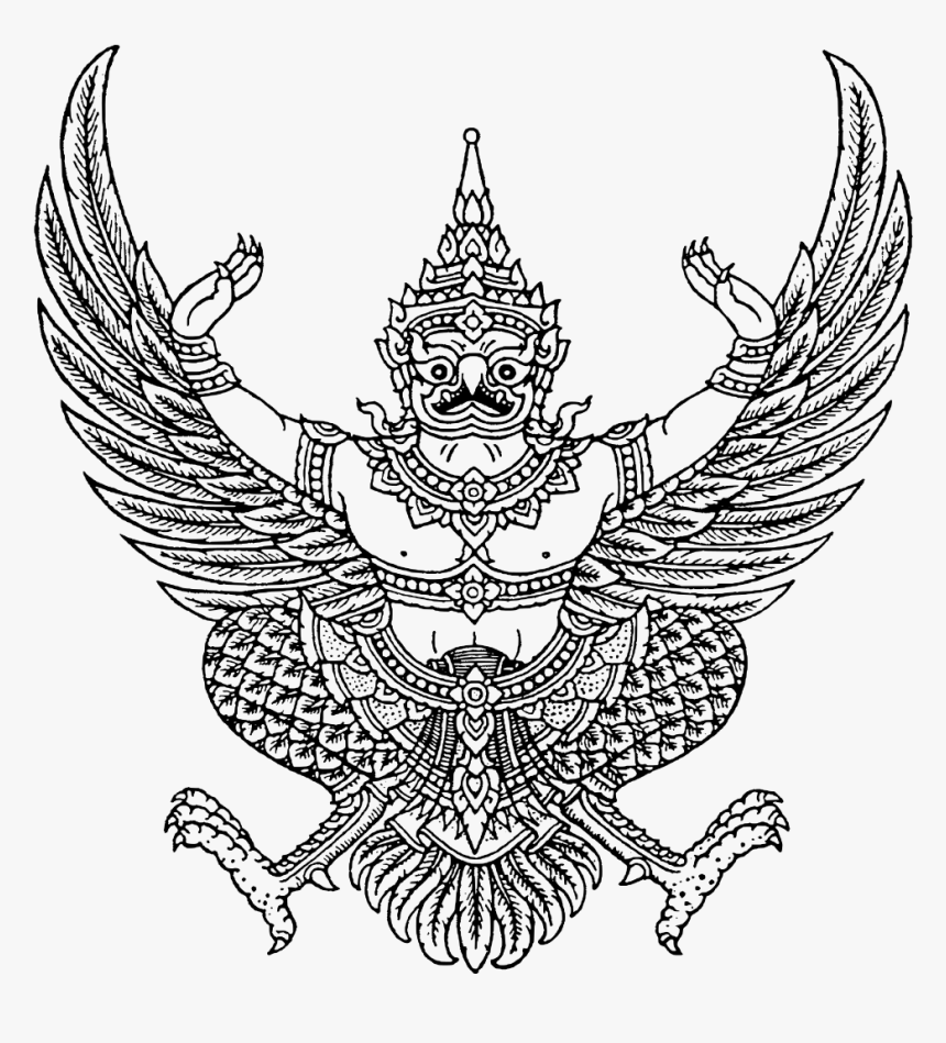 Garuda Sak Yant - Official Emblem Of Thailand, HD Png Download, Free Download