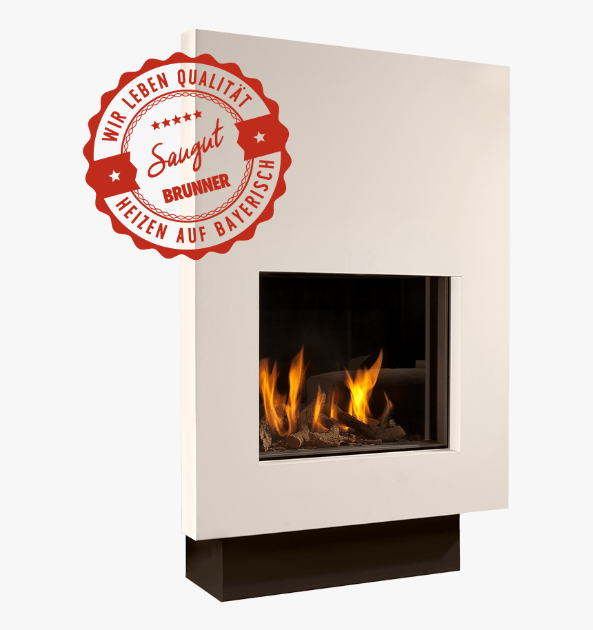 Gaskamin Flach Header Brunner Siegel Freisteller - Wood-burning Stove, HD Png Download, Free Download