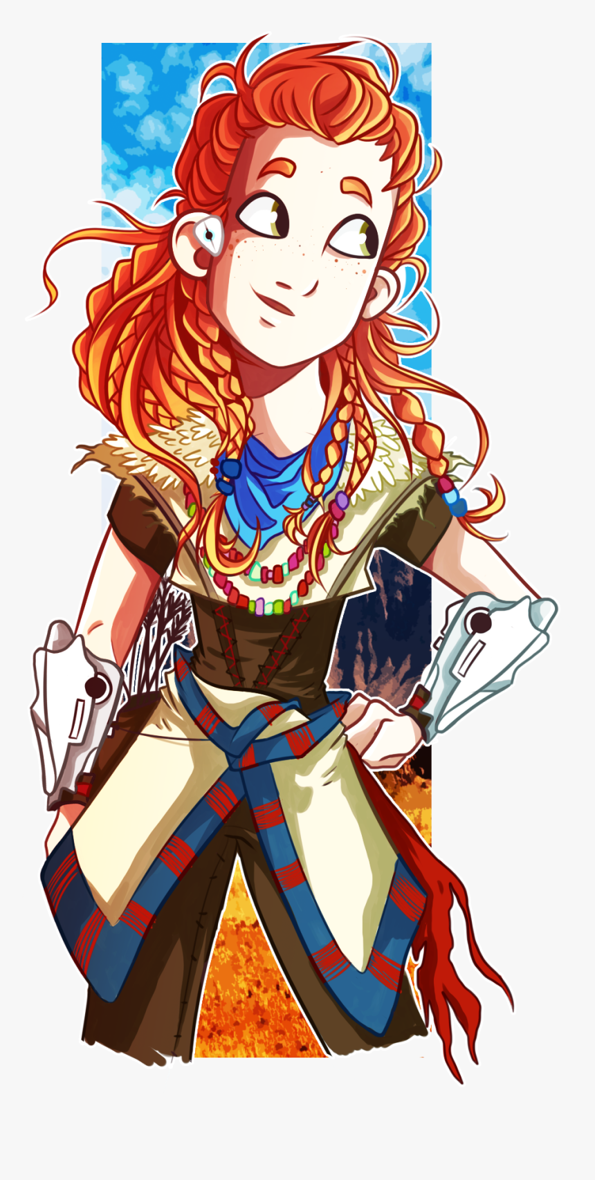 Transparent Aloy Png - Art Aloy Horizon Zero Dawn Anime, Png Download, Free Download