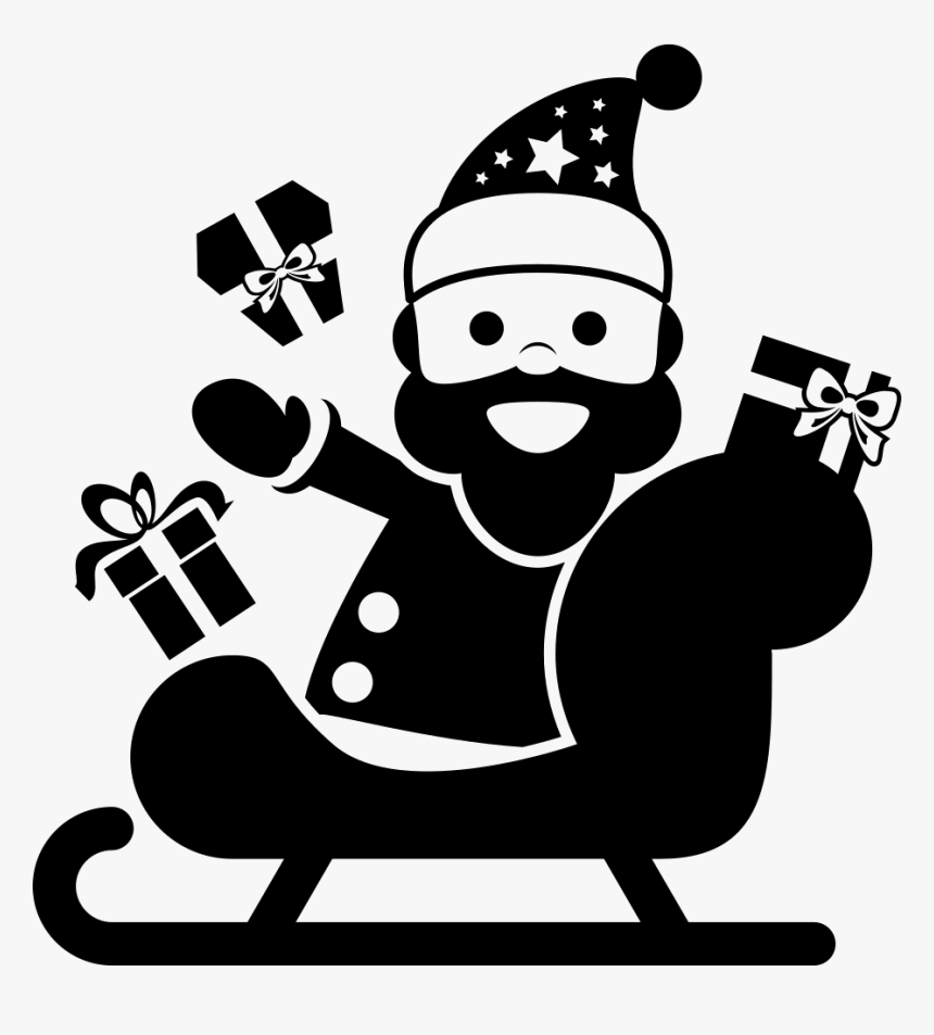 Santa Claus On His Sled Papa Noel Vector Png Transparent Png Kindpng