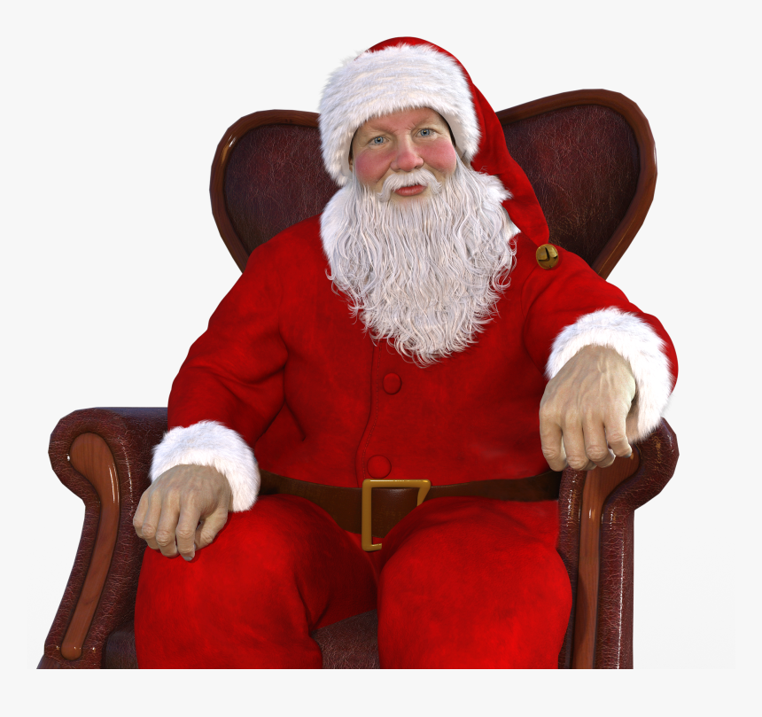 Santa Claus, Christmas, Nicholas, Advent, Contemplative - Santa Claus Sitting Down Png, Transparent Png, Free Download