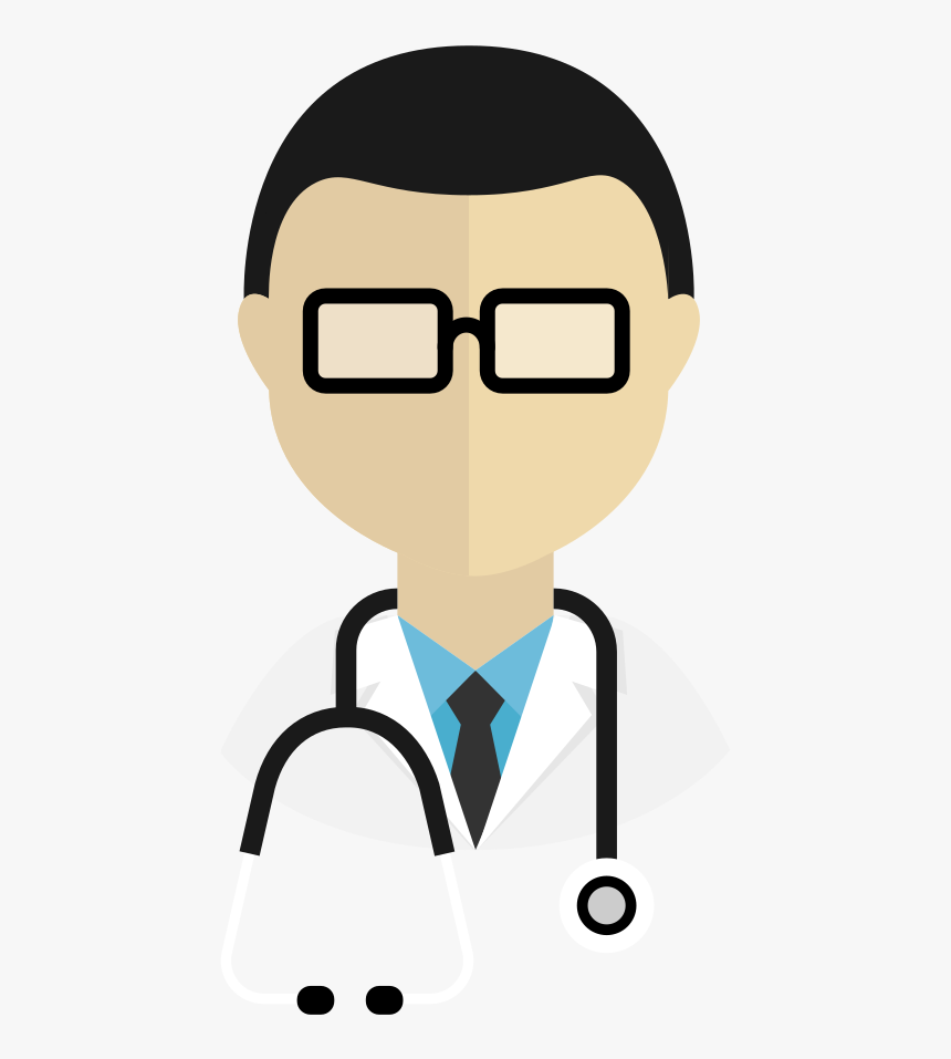 Download Male Doctor Flat Icon Vector - Doctor Vector Png, Transparent Png - kindpng