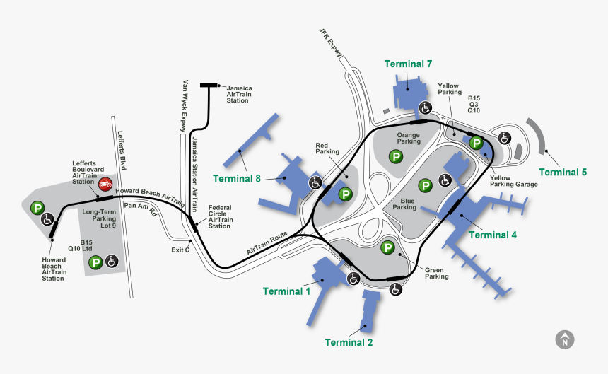 Jfk Parking Map, HD Png Download, Free Download