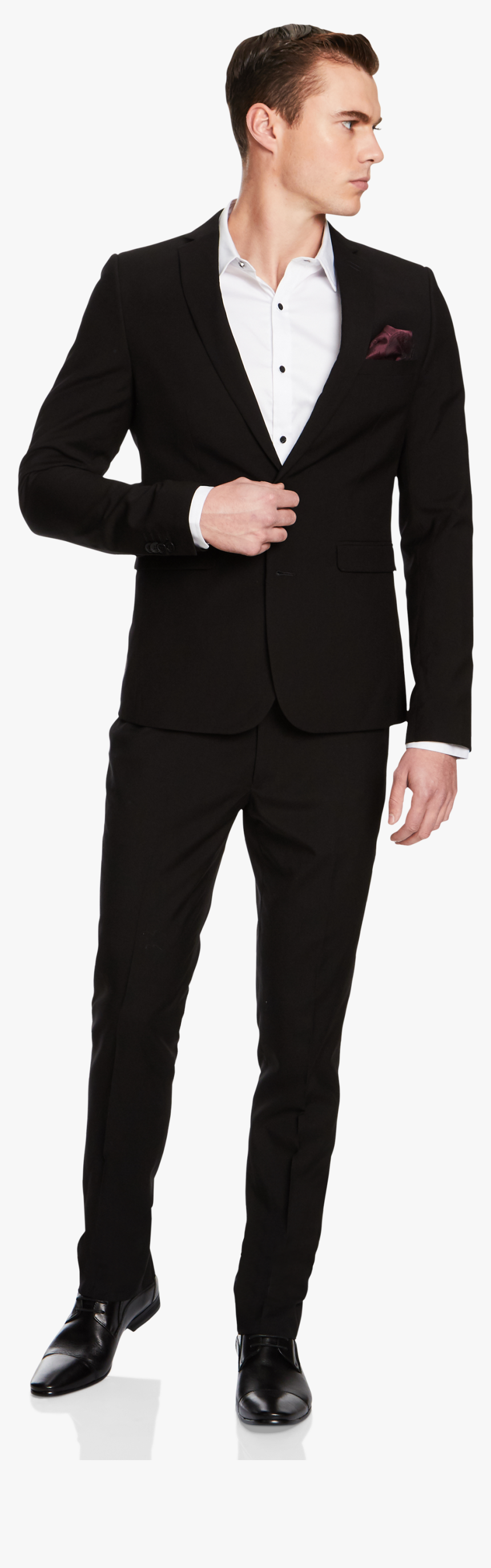 Black Cahn Skinny Suit - Tuxedo, HD Png Download, Free Download