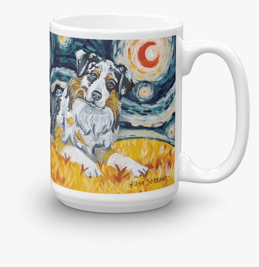 Samoyed Starry Night Mug-15oz - Coffee Cup, HD Png Download, Free Download