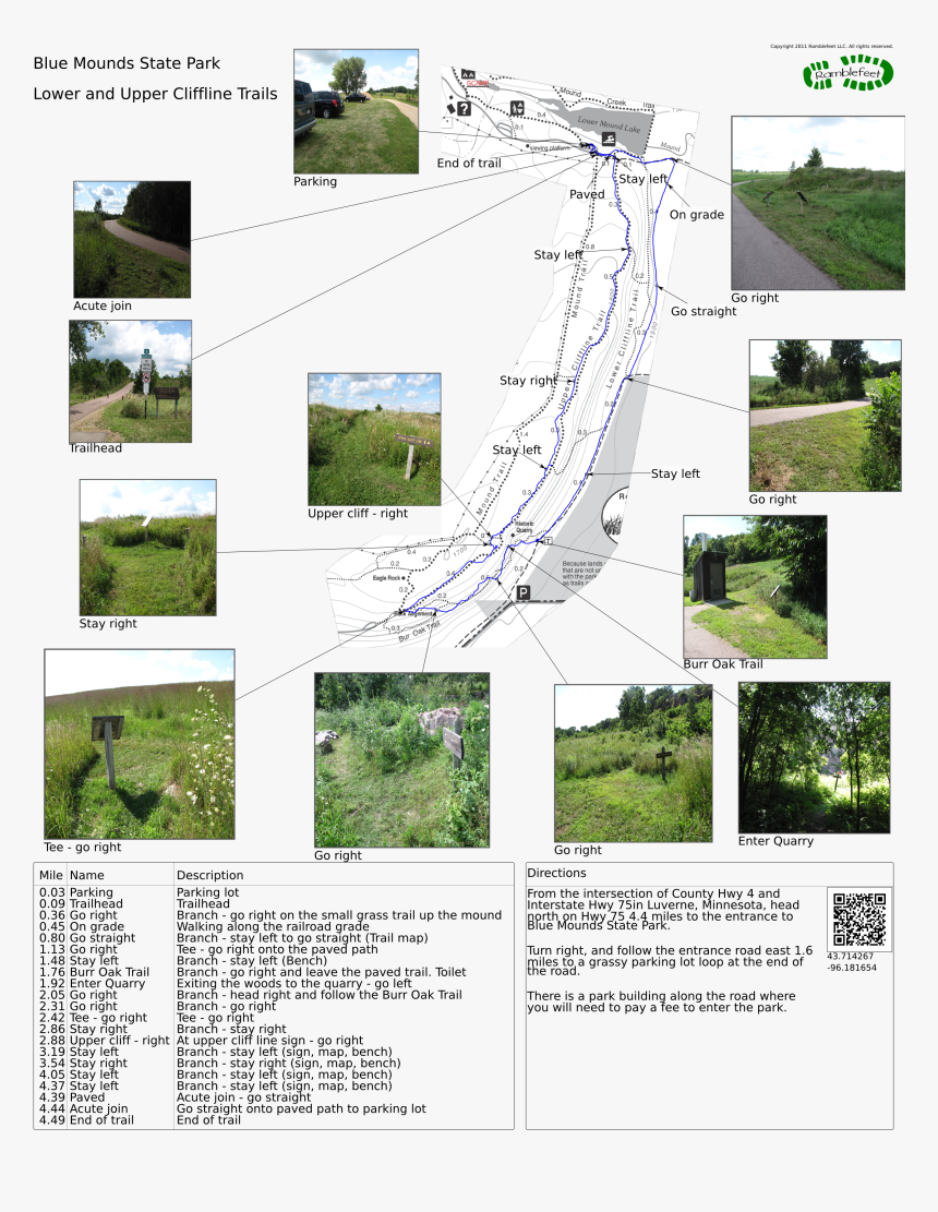 Blue Mounds State Park Camp Map, HD Png Download, Free Download