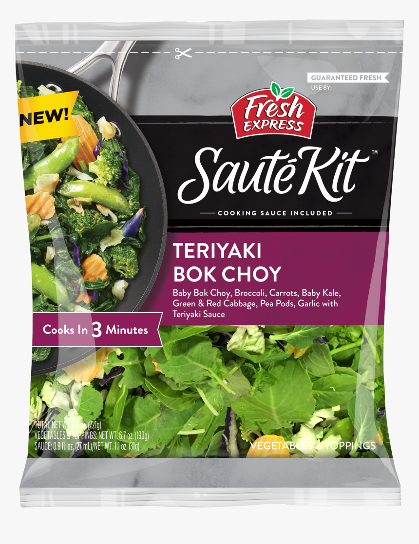 Teriyaki Bok Choy Sauté Kit - Fresh Express Saute Kit, HD Png Download, Free Download