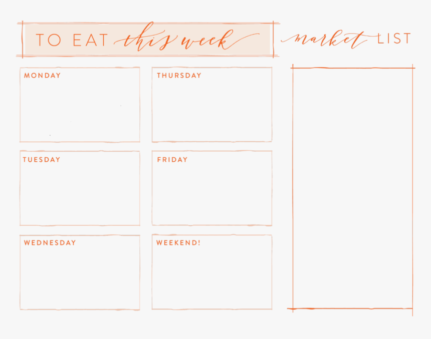 Courtesy Of The Magnolia Market Blog - Free Printable Pinterest Meal Planner, HD Png Download, Free Download