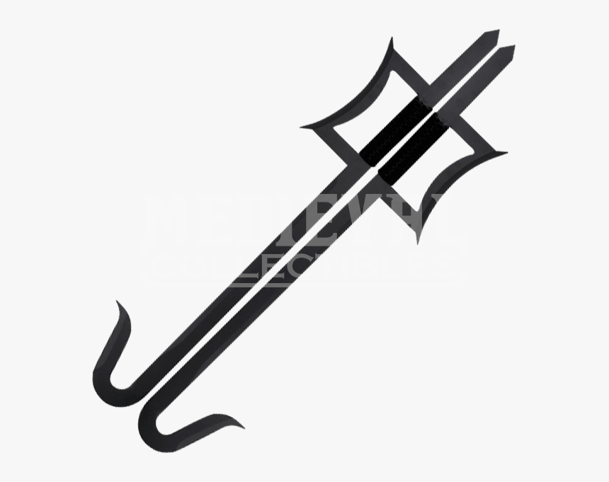 Black Chinese Hook Sword Clipart , Png Download - Chinese Hook Swords Png, Transparent Png, Free Download