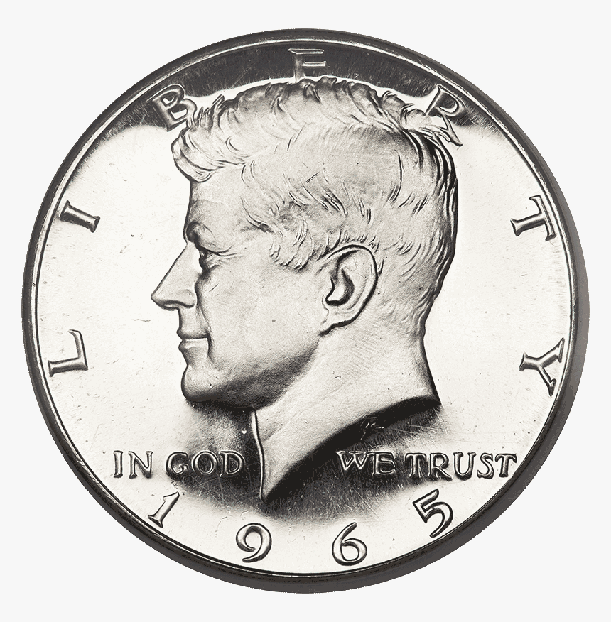 1965-1970 40% Silver Half Dollar - Kennedy 1 Dollar Coin, HD Png Download, Free Download