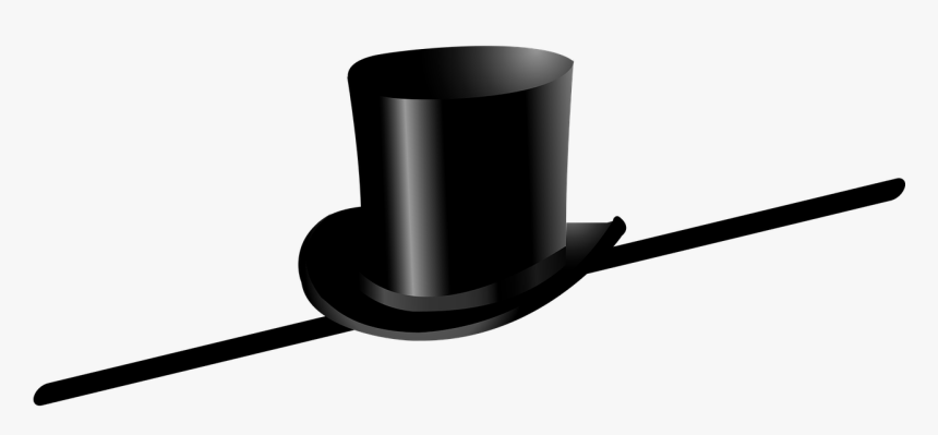 Top Hat Clipart Tall Hat - Top Hat Cane Clipart, HD Png Download, Free Download