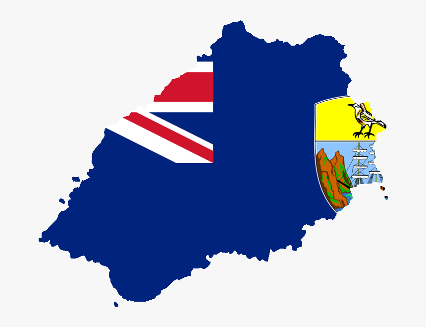 Flag-map Of Saint Helena - Saint Helena Flag Map, HD Png Download, Free Download