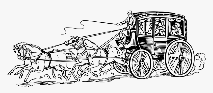 Stagecoach Clipart - Stagecoach Drawing, HD Png Download, Free Download