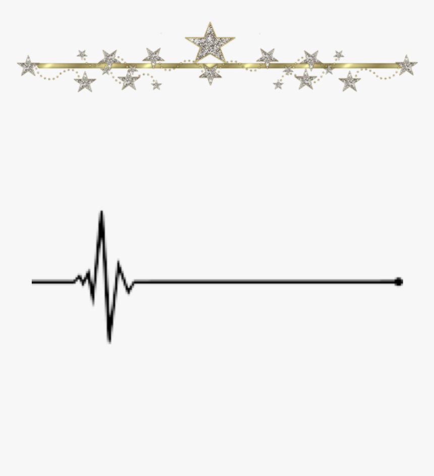 #line #lines #heartline #gold #star #freetoedit - Line Art, HD Png Download, Free Download