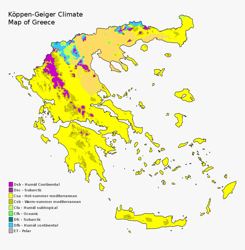 Greece Koppen Climate, HD Png Download, Free Download