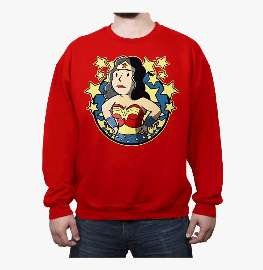 Wonder Girl - Crew Neck - Crew Neck - Ript Apparel - Mandalorian Shirt, HD Png Download, Free Download