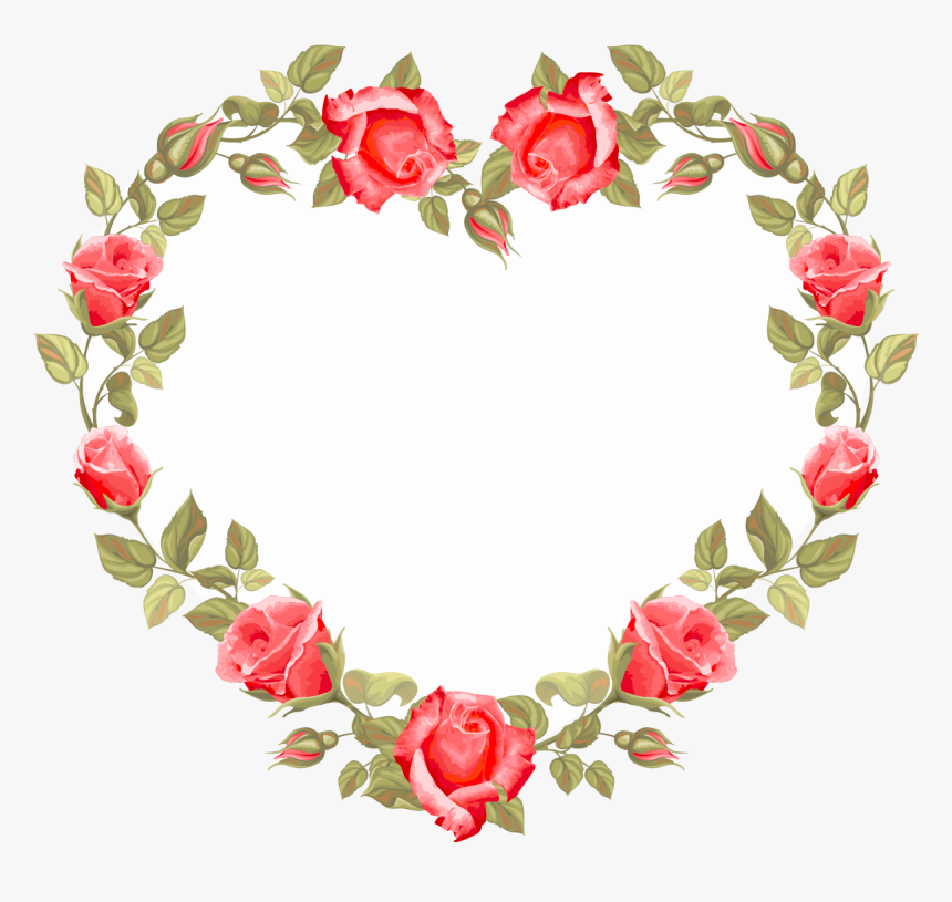 Wedding Invitation Flower Heart Clip Art Heart Border 