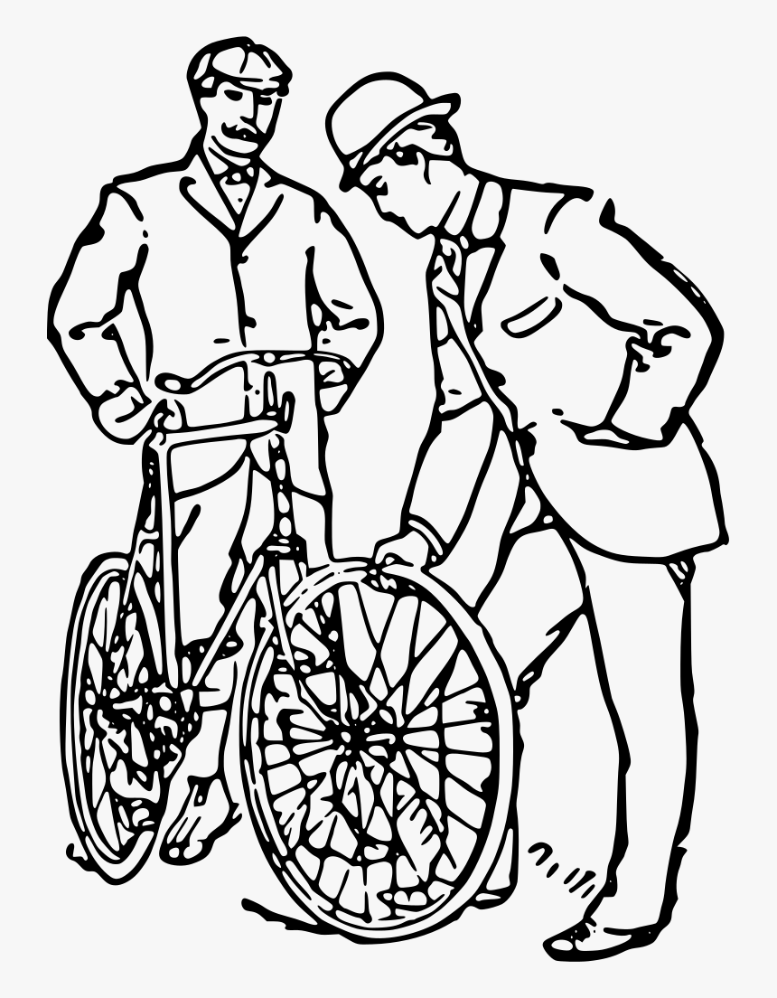 Old Fashioned Bicycles Clipart , Png Download - Vintge Man Bicycle Vector, Transparent Png, Free Download