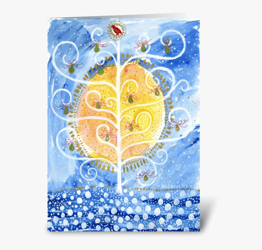 Partridge In Pear Tree Christmas Greeting Card - Greeting Card, HD Png Download, Free Download