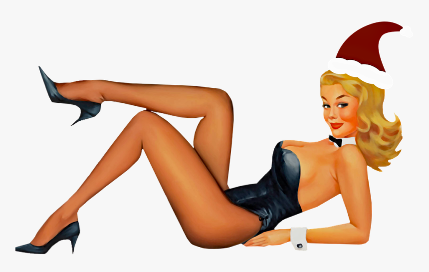 Pin Up Christmas Girl, Christmas, Sexy Girl, Holiday - Transparent Pin Up Girl, HD Png Download, Free Download