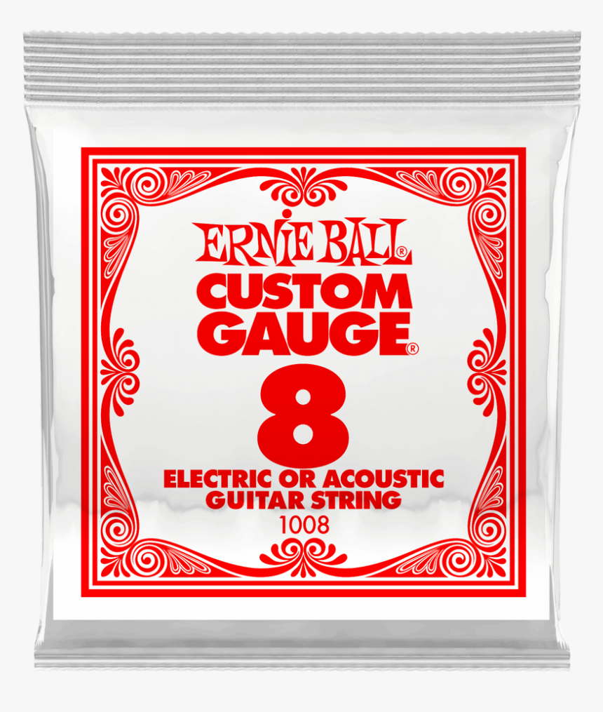 008 Plain Steel Electric Or Acoustic Guitar Strings - .56 Ernie Ball String, HD Png Download, Free Download