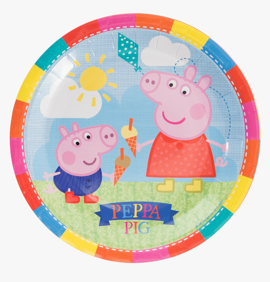A Photo Of A Peppa Pig Paper Plate, Featuring Peppa - Peppa Pig 1st Birthday, HD Png Download, Free Download