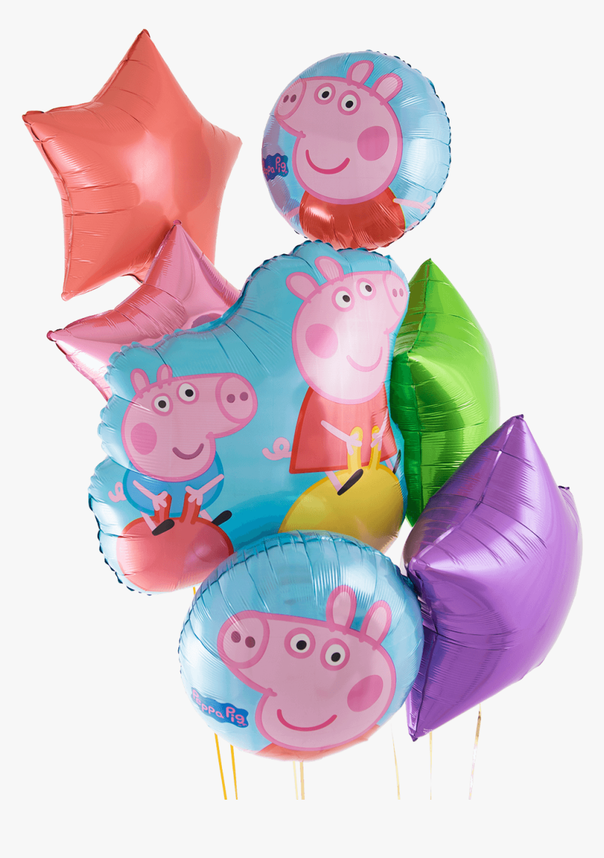 Peppa Pig & George Foil Balloon Bouquet - Inflatable, HD Png Download, Free Download