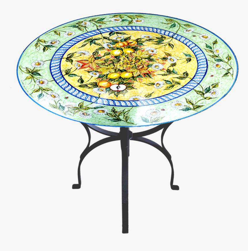 Ceramics Stone Table Flowers Fruit Spring 39,5 Inches - Coffee Table, HD Png Download, Free Download