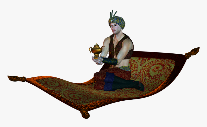 Genie, Aladdin, Lamp, Magic, Fantasy, Magical, Wish - Aladdin's Mat Transparent, HD Png Download, Free Download