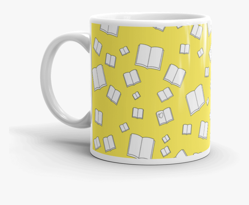 Sunny Yellow Flying Books Mug - Mug, HD Png Download, Free Download