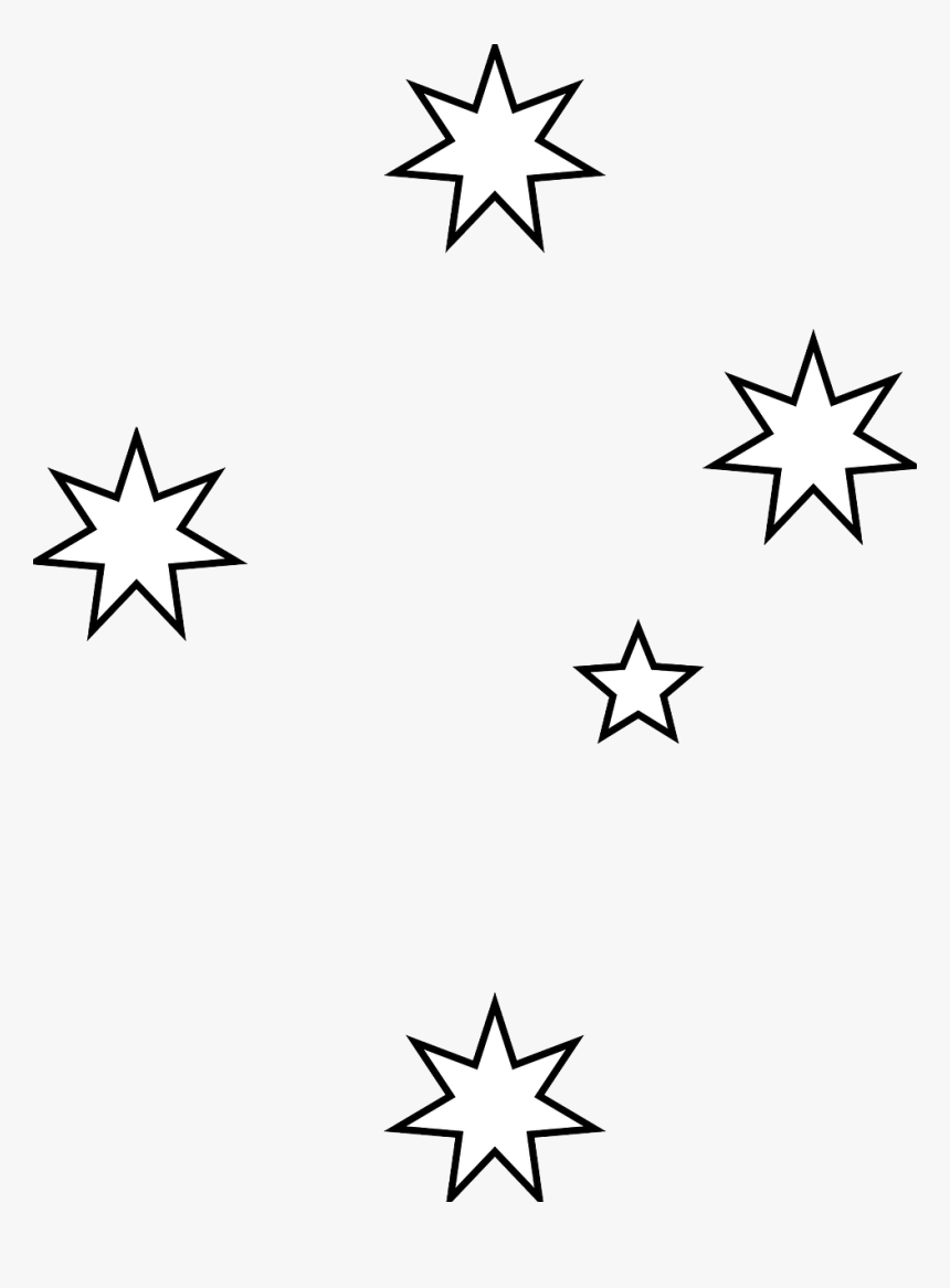 regiment Credential overskridelsen Stars, Sparkle, Astronomy, White, Bright, Starry, Shiny - Color In  Australian Flag, HD Png Download - kindpng