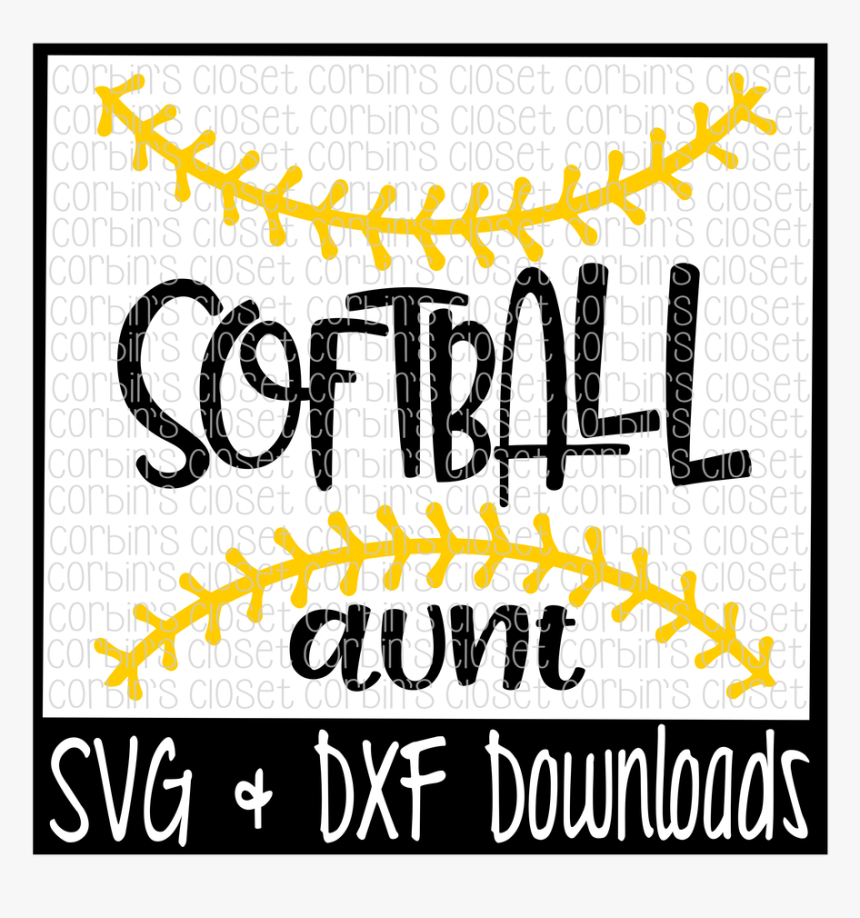 Clip Art Softball Cut File The - Poster, HD Png Download, Free Download